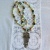 Natursteinperlenkette mit Hand der Fatima und Buddhaperlen