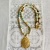 Perlenkette mit Hamsahand in Gold