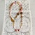 Perlenkette mit Rosenquarz Stein, Opal und Hamsahände