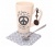 Tasse Latte -  mit Anhänger - Cup Peace ☮️  of Earth