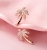 Ohrringe Palme Rosegold mit Zirkonsteine